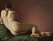 Aleksander Lesser Male Nude Lying. France oil painting artist